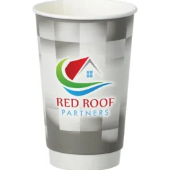 Shady Checkers Full Color Insulated Paper Cup - 16 oz.