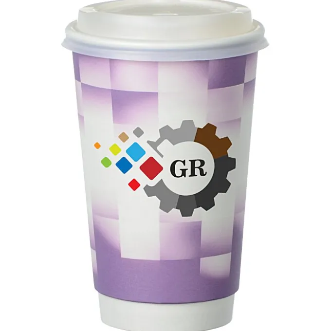 Shady Checkers Full Color Insulated Paper Cup - 16 oz.