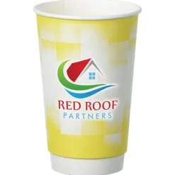 Shady Checkers Full Color Insulated Paper Cup - 16 oz.