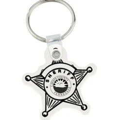 Sheriff Badge Soft Keychain - Opaque