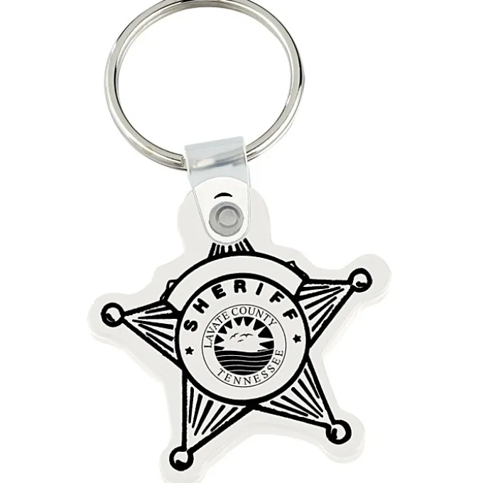 Sheriff Badge Soft Keychain - Opaque