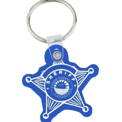 Sheriff Badge Soft Keychain - Opaque
