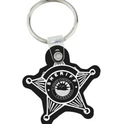 Sheriff Badge Soft Keychain - Opaque