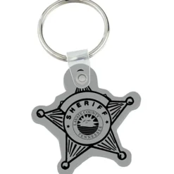 Sheriff Badge Soft Keychain - Opaque