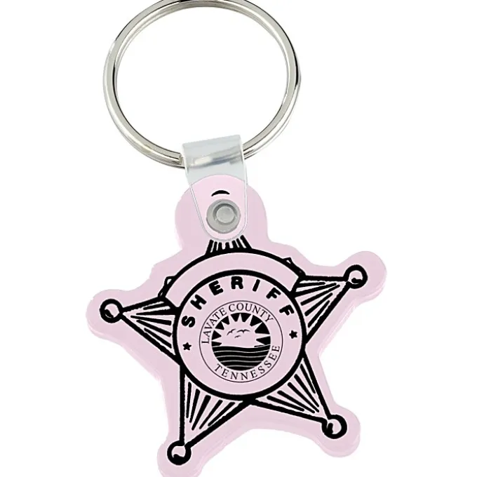 Sheriff Badge Soft Keychain - Opaque