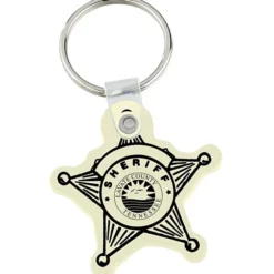Sheriff Badge Soft Keychain - Opaque
