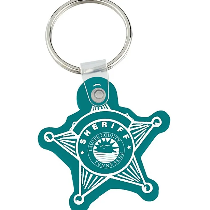 Sheriff Badge Soft Keychain - Opaque