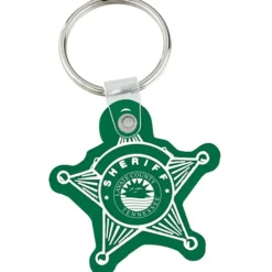 Sheriff Badge Soft Keychain - Opaque