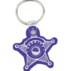 Sheriff Badge Soft Keychain - Opaque