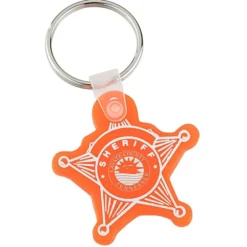 Sheriff Badge Soft Keychain - Translucent