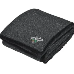 Sherpa Backed Heathered Blanket