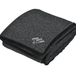 Sherpa Backed Heathered Blanket