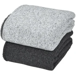 Sherpa Backed Heathered Blanket