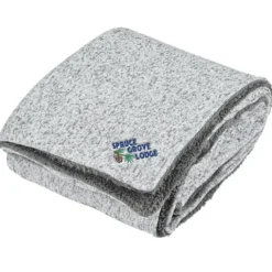 Sherpa Backed Heathered Blanket