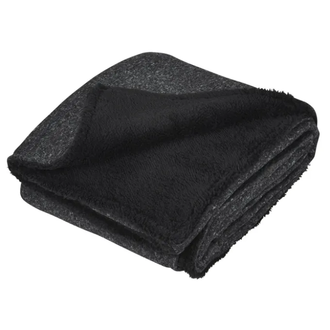 Sherpa Backed Heathered Blanket