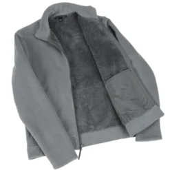 Sherpa-Lined Brushed Fleece Jacket - Men's