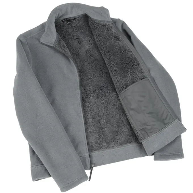 Sherpa-Lined Brushed Fleece Jacket - Men's