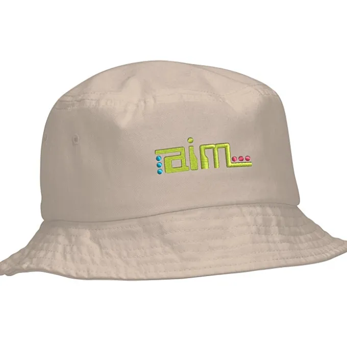 Short Brimmed Bucket Hat - Embroidered
