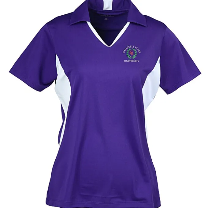 Side Blocked Micropique Sport-Wick Polo - Ladies' - Embroidered - 24 hr
