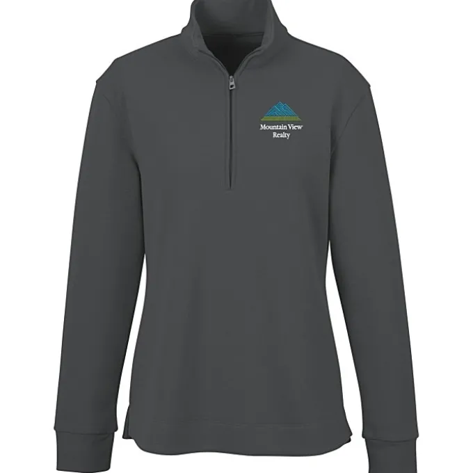 Signature Double Pique 1/4-Zip Pullover - Ladies'
