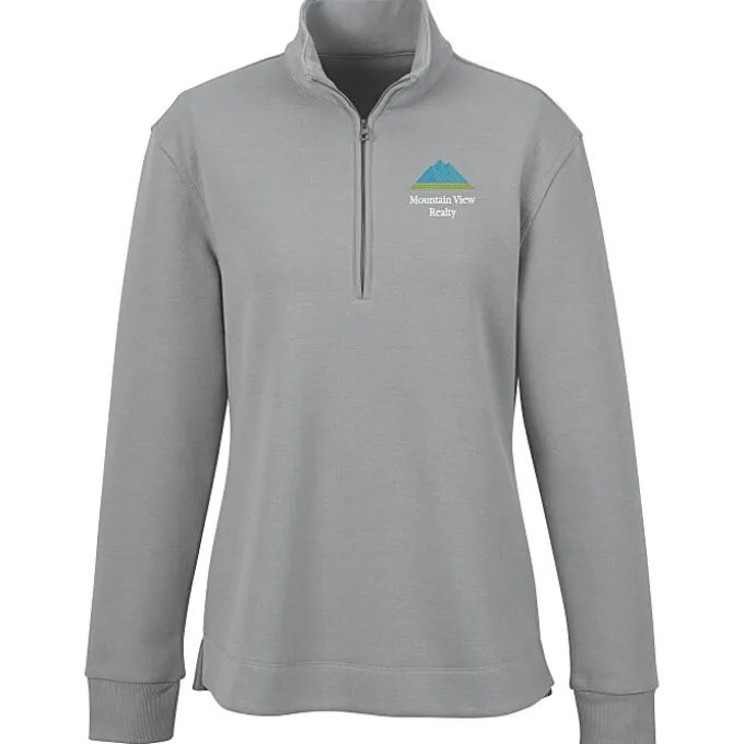 Signature Double Pique 1/4-Zip Pullover - Ladies'