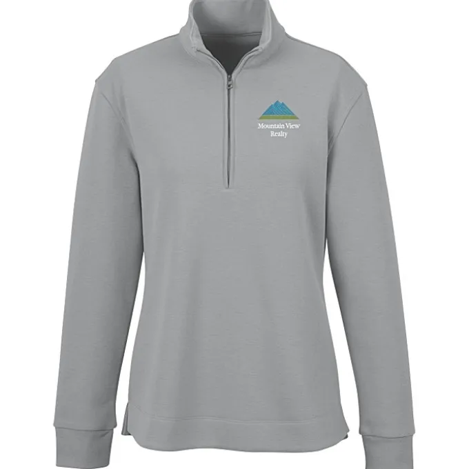 Signature Double Pique 1/4-Zip Pullover - Ladies'