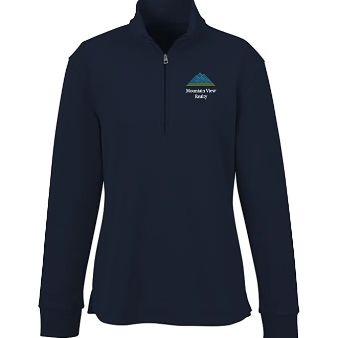 Signature Double Pique 1/4-Zip Pullover - Ladies'