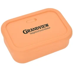Silicone Rectangle Food Container with Air Valve - 24 oz