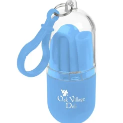 Silicone Straw in Capsule Carabiner Case