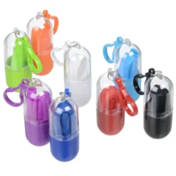 Silicone Straw in Capsule Carabiner Case