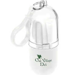 Silicone Straw in Capsule Carabiner Case