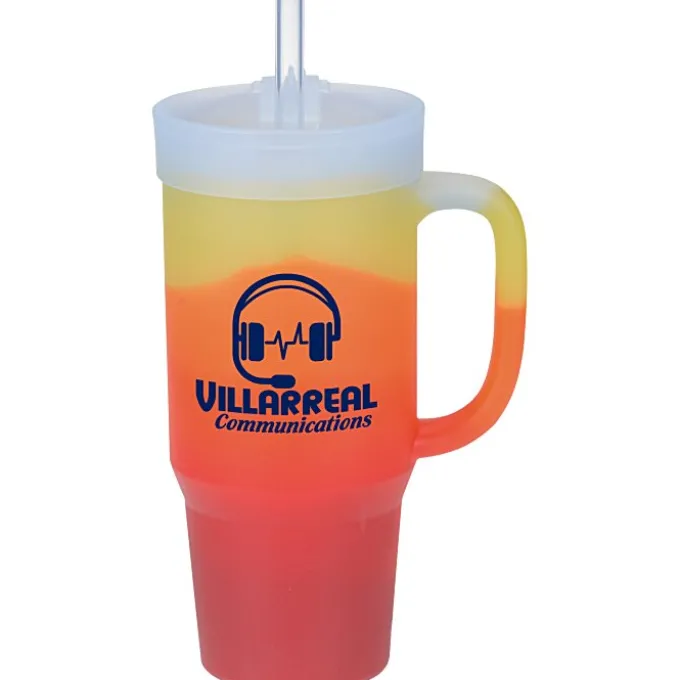 Silipint Tumbler with Straw - 32 oz - Multicolor