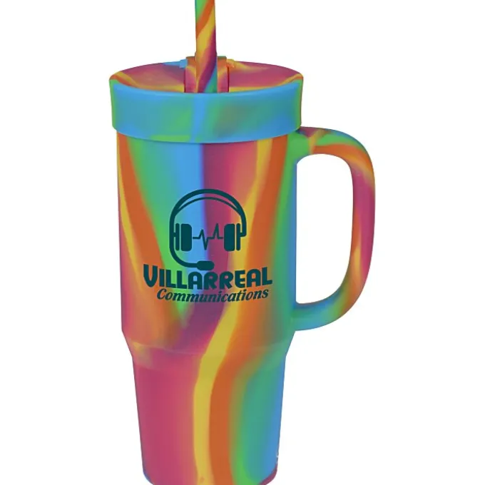 Silipint Tumbler with Straw - 32 oz - Multicolor