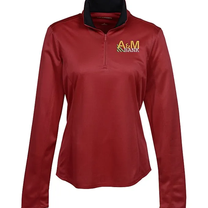 Silk Touch Performance 1/4-Zip Pullover - Ladies' - Embroidered