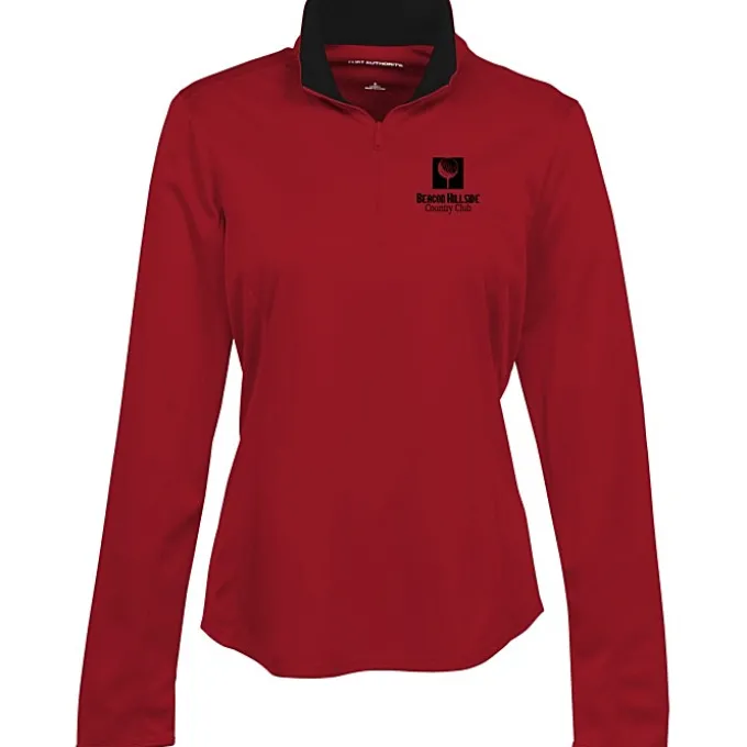 Silk Touch Performance 1/4-Zip Pullover - Ladies' - Screen