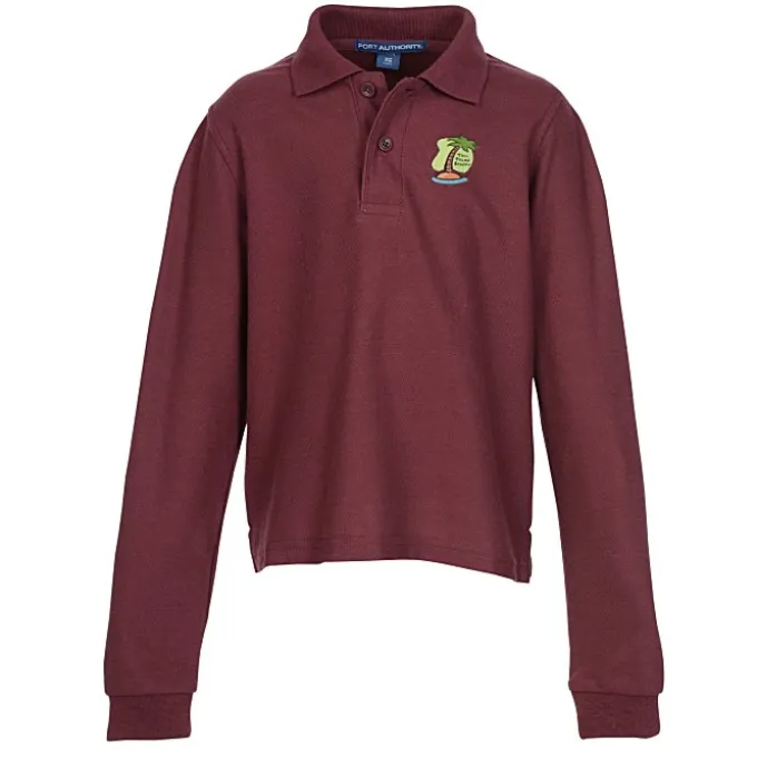 Silk Touch Sport Long Sleeve Polo - Youth
