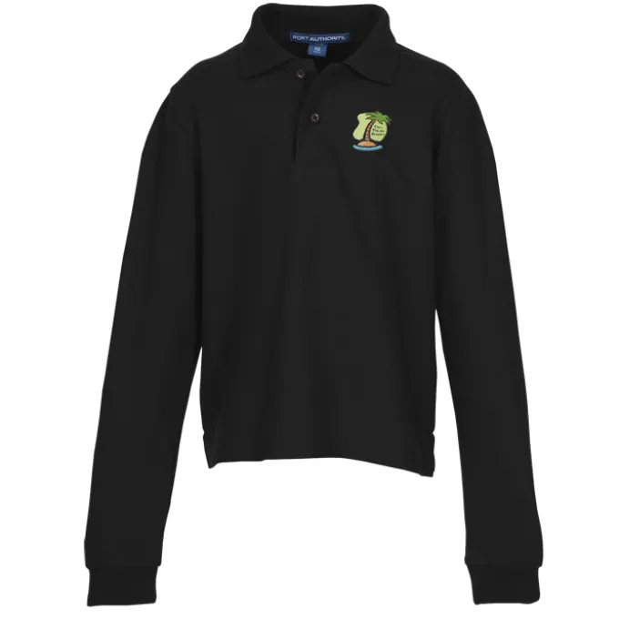 Silk Touch Sport Long Sleeve Polo - Youth