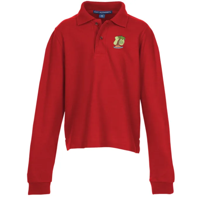 Silk Touch Sport Long Sleeve Polo - Youth