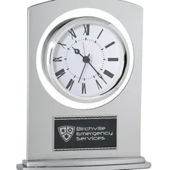 Silver Arc Clock