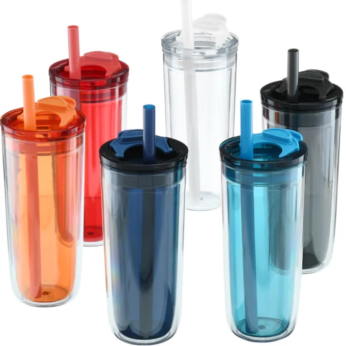 Simone Acrylic Tumbler with Straw - 16 oz.