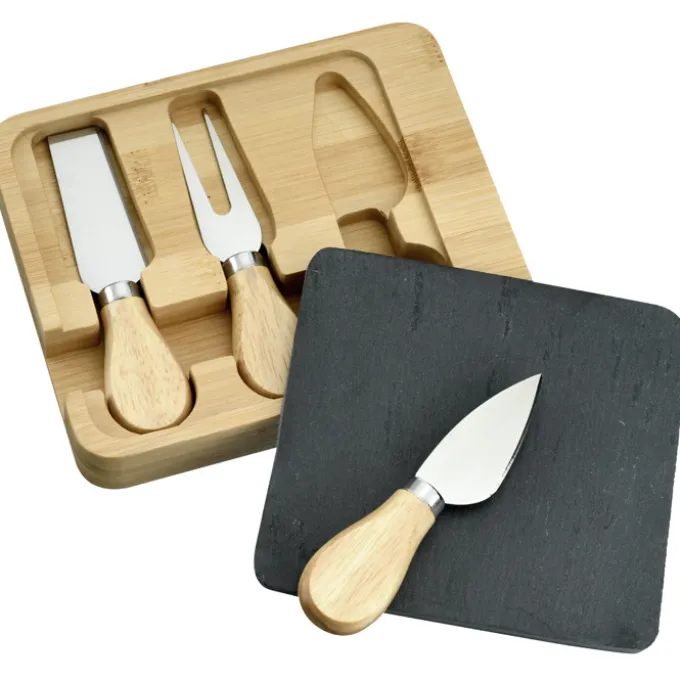 Slate & Bamboo Cheese Server Set