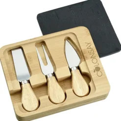 Slate & Bamboo Cheese Server Set