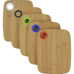Small Bamboo Cutting Board with Silicone Ring
