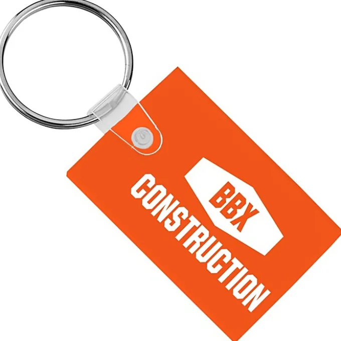 Small Rectangle Soft Keychain - Translucent