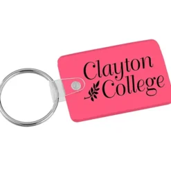Small Rectangle with Round Corners Soft Keychain - Translucent