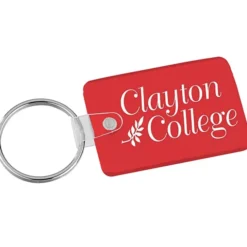 Small Rectangle with Round Corners Soft Keychain - Translucent