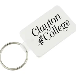Small Rectangle with Round Corners Soft Keychain - Opaque