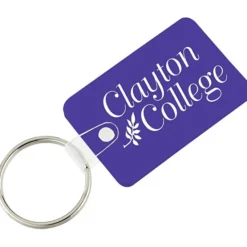 Small Rectangle with Round Corners Soft Keychain - Opaque