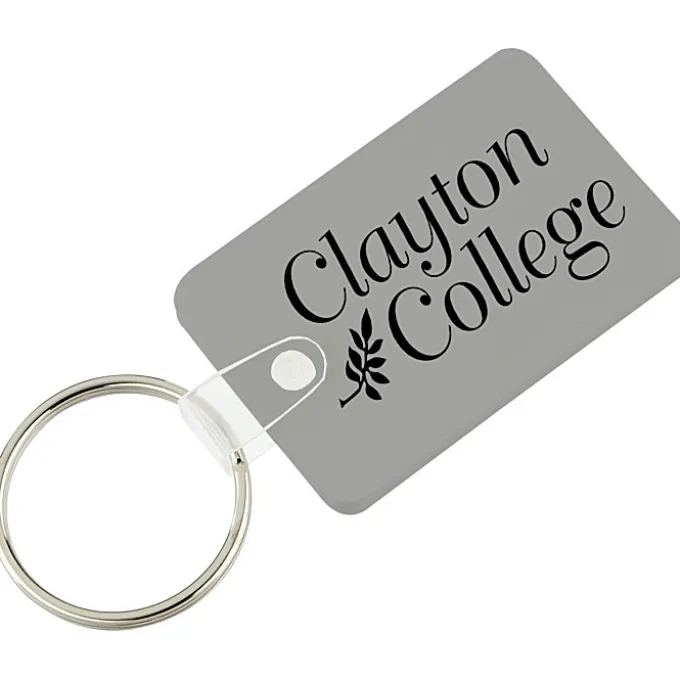 Small Rectangle with Round Corners Soft Keychain - Opaque