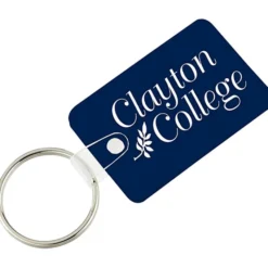 Small Rectangle with Round Corners Soft Keychain - Opaque